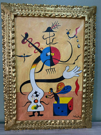 JOAN MIRO OLEO SOBRE LIENZO FIRMADO Y ENMARCADO Oil Canvas Others