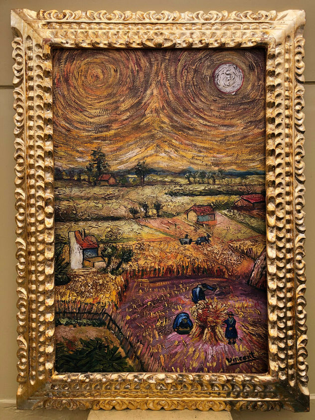VINCENT VAN GOGH OLEO SOBRE LIENZO FIRMADO Y ENMARCADO