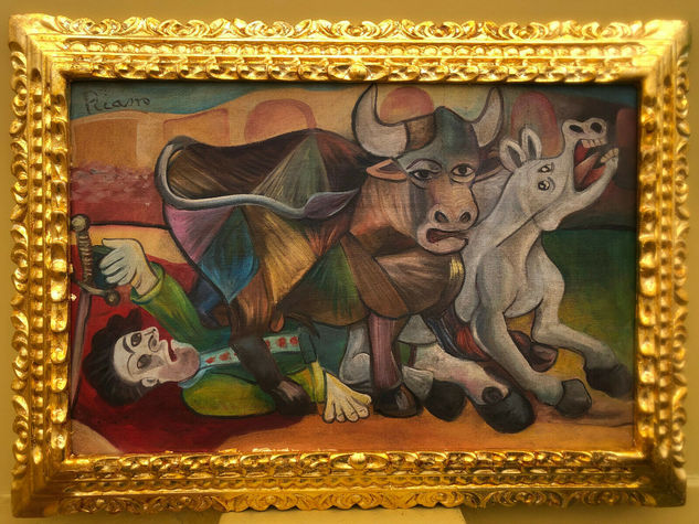 PABLO PICASSO OLEO SOBRE LIENZO FIRMADO Y ENMARCADO Oil Canvas Animals