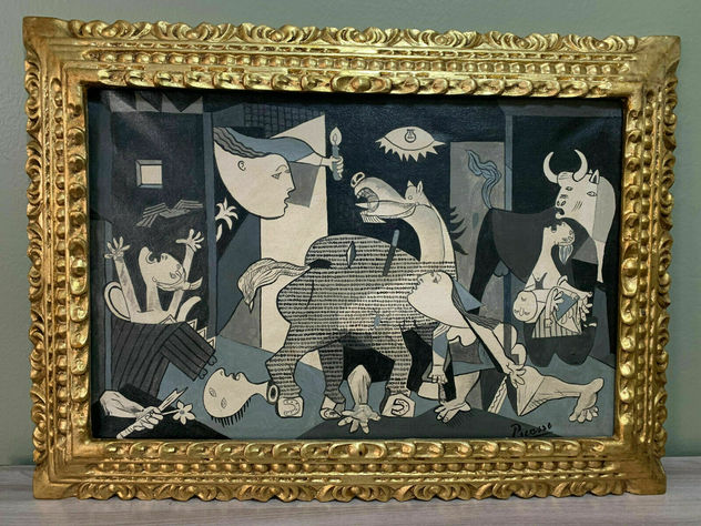 PABLO PICASSO OLEO SOBRE LIENZO FIRMADO Y ENMARCADO