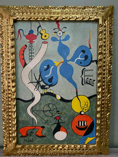 JOAN MIRO OLEO SOBRE LIENZO FIRMADO Y ENMARCADO Oil Canvas Others