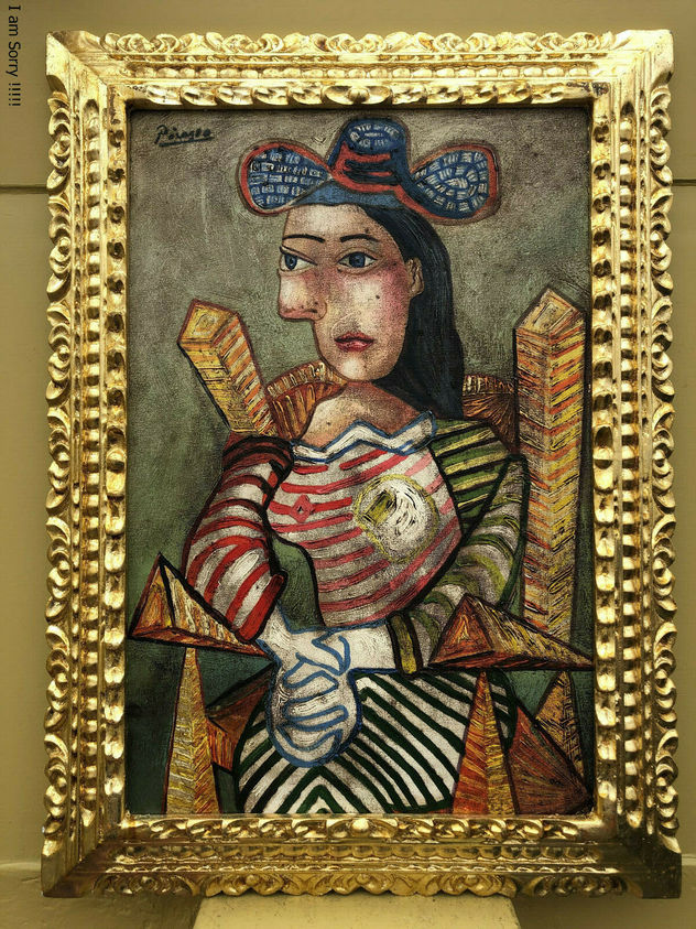 PABLO PICASSO OLEO SOBRE LIENZO FIRMADO Y ENMARCADO