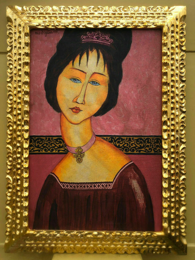 AMEDEO MODIGLIANI OLEO SOBRE LIENZO FIRMADO Y ENMARCADO