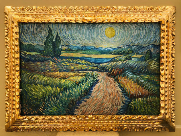 VINCENT VAN GOGH OLEO SOBRE LIENZO FIRMADO Y ENMARCADO