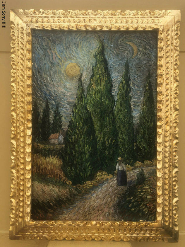 VINCENT VAN GOGH OLEO SOBRE LIENZO FIRMADO Y ENMARCADO
