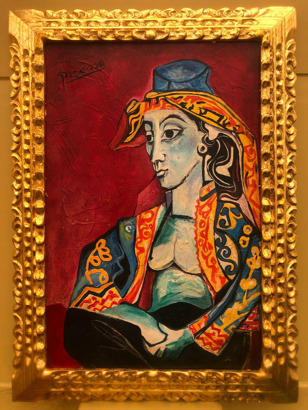 PABLO PICASSO OLEO SOBRE LIENZO FIRMADO Y ENMARCADO