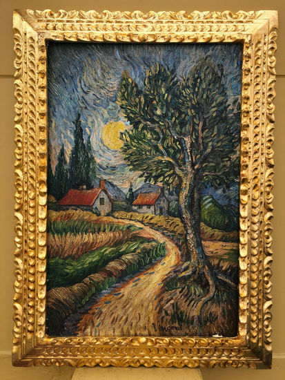 VINCENT VAN GOGH OLEO SOBRE LIENZO FIRMADO Y ENMARCADO Óleo Lienzo Paisaje