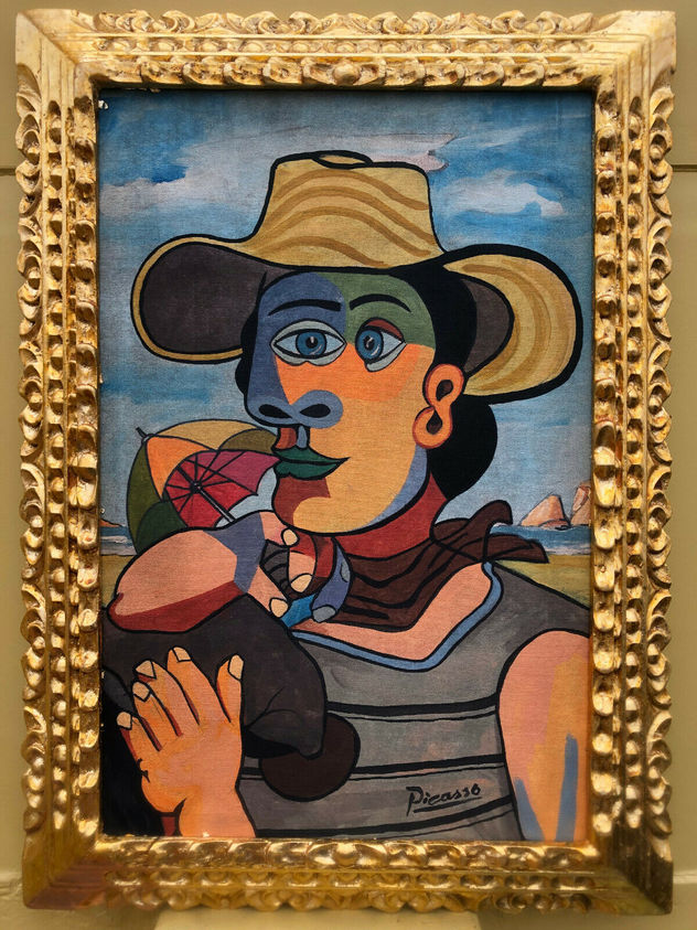 PABLO PICASSO OLEO SOBRE LIENZO FIRMADO Y ENMARCADO