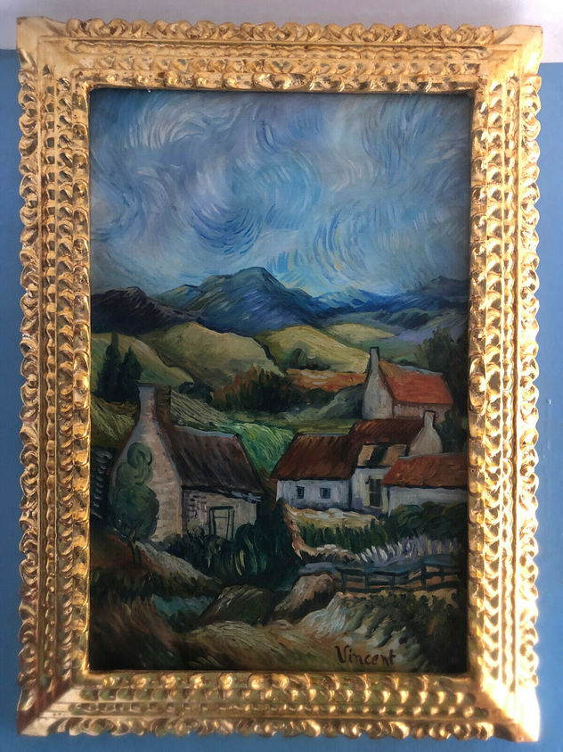 VINCENT VAN GOGH OLEO SOBRE LIENZO FIRMADO Y ENMARCADO