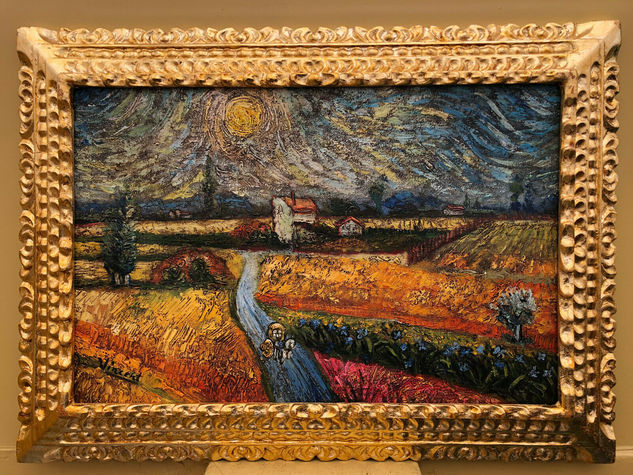 VINCENT VAN GOGH OLEO SOBRE LIENZO FIRMADO Y ENMARCADO Oil Canvas Landscaping