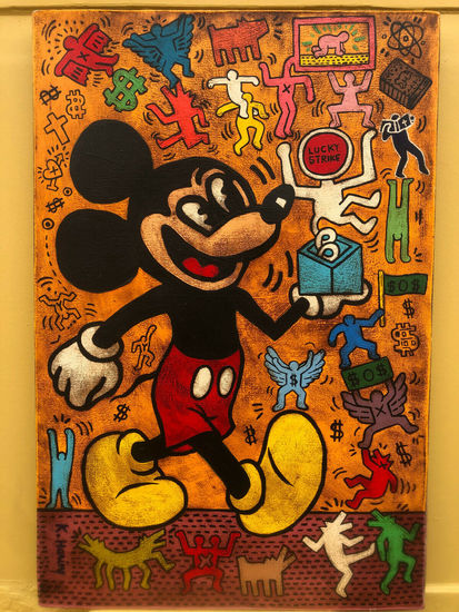 KEITH HARING OLEO SOBRE LIENZO FIRMADO Oil Canvas Others