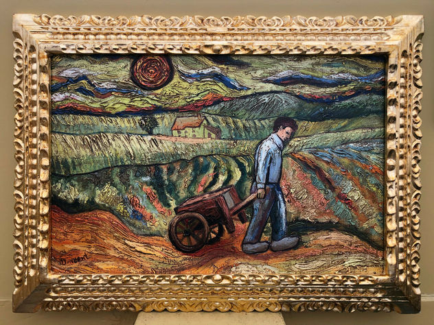 VINCENT VAN GOGH OLEO SOBRE LIENZO FIRMADO Y ENMARCADO