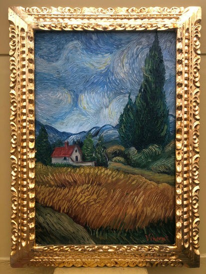 VINCENT VAN GOGH OLEO SOBRE LIENZO FIRMADO Y ENMARCADO Óleo Lienzo Paisaje