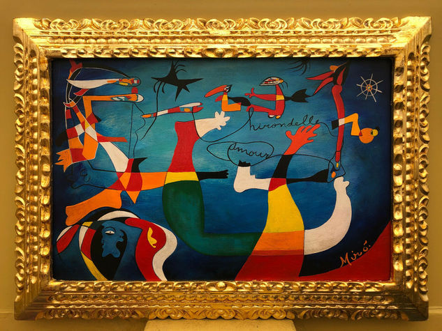 JOAN MIRO OLEO SOBRE LIENZO FIRMADO Y ENMARCADO Oil Canvas Others