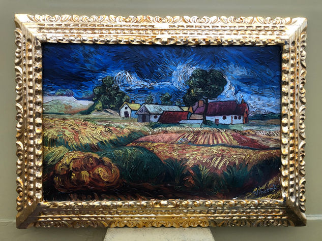 VINCENT VAN GOGH OLEO SOBRE LIENZO FIRMADO Y ENMARCADO Óleo Lienzo Paisaje