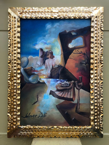 SALVADOR DALI OLEO SOBRE LIENZO FIRMADO Y ENMARCADO Óleo Lienzo Otros