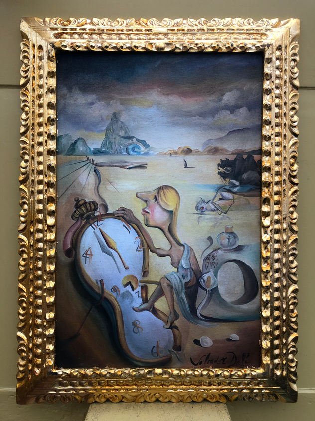 SALVADOR DALI OLEO SOBRE LIENZO FIRMADO Y ENMARCADO