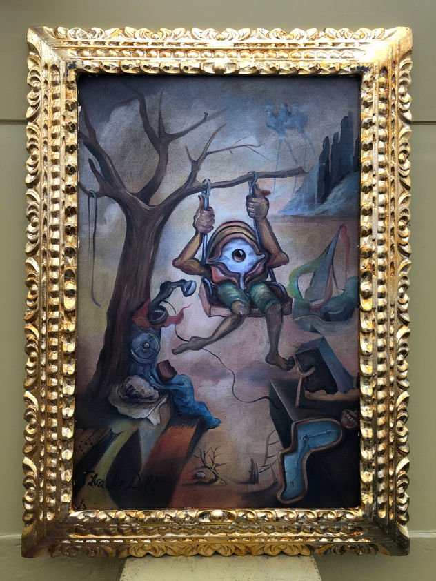 SALVADOR DALI OLEO SOBRE LIENZO FIRMADO Y ENMARCADO