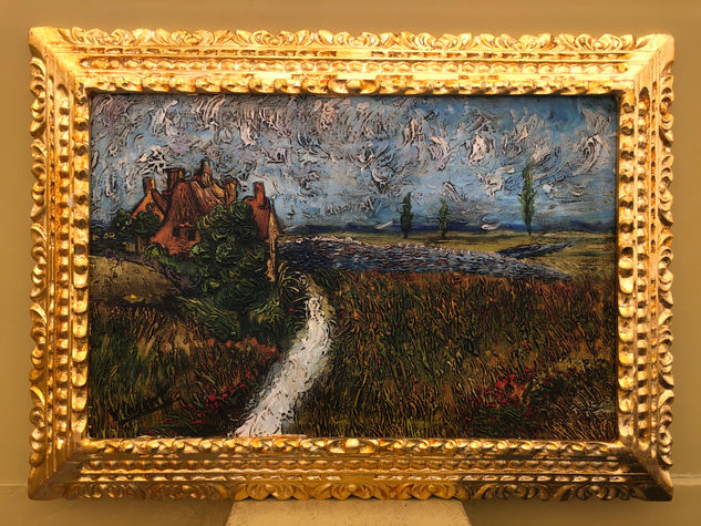 VINCENT VAN GOGH OLEO SOBRE LIENZO FIRMADO Y ENMARCADO Óleo Lienzo Paisaje