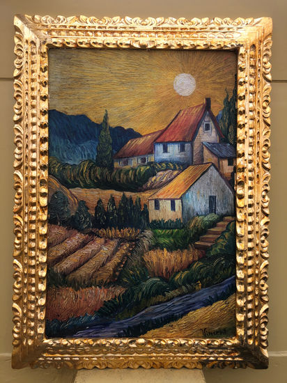 VINCENT VAN GOGH OLEO SOBRE LIENZO FIRMADO Y ENMARCADO Óleo Lienzo Paisaje