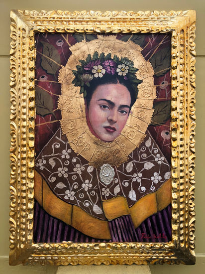 FRIDA KAHLO OLEO SOBRE LIENZO FIRMADO Y ENMARCADO Oil Canvas Portrait