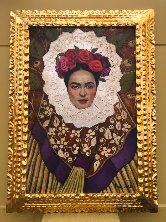 FRIDA KAHLO OLEO SOBRE LIENZO FIRMADO Y ENMARCADO