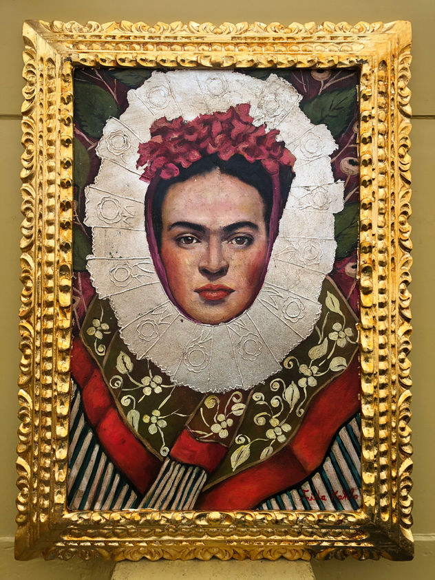 FRIDA KAHLO OLEO SOBRE LIENZO FIRMADO Y ENMARCADO