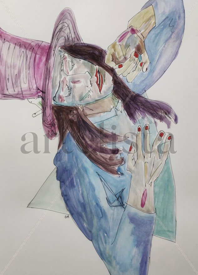 Retrato de la poetisa Nuria Herrera