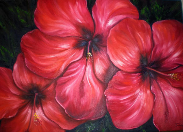 Pacificus Oil Canvas Floral Painting