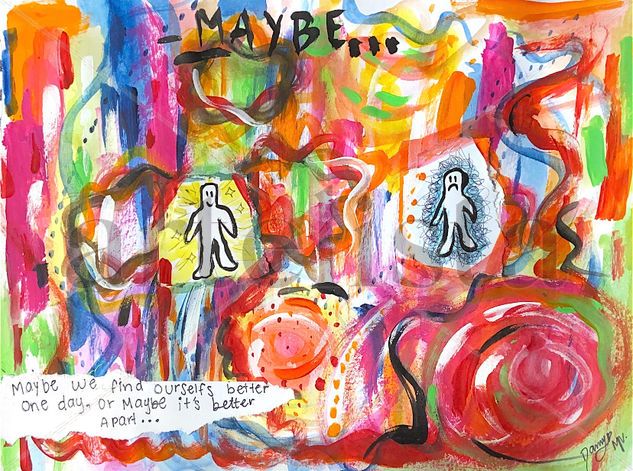 Maybe... Acrylic Card Figure Painting