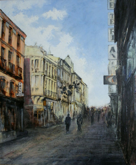 Calle Ancha- León Oil Canvas Landscaping