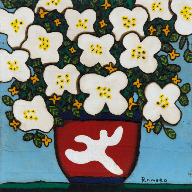 Corredor Griego con flores