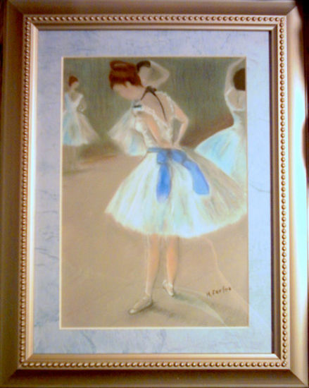 Bailarinas 2 Pastel Paper Figure Painting