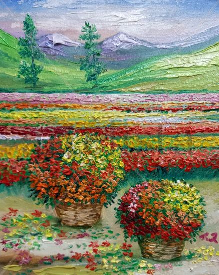 Paisaje tarmeño Oil Canvas Floral Painting