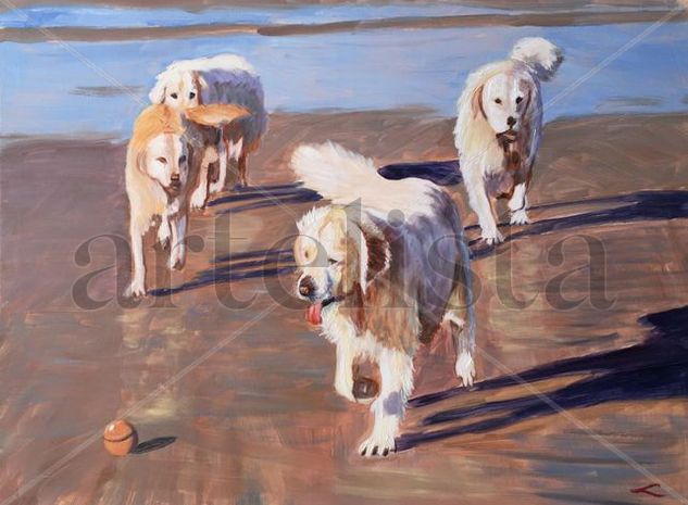 Dogs Oil Canvas Animals