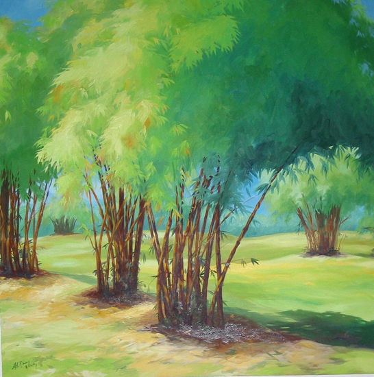Bambúes Acrílico Lienzo Paisaje