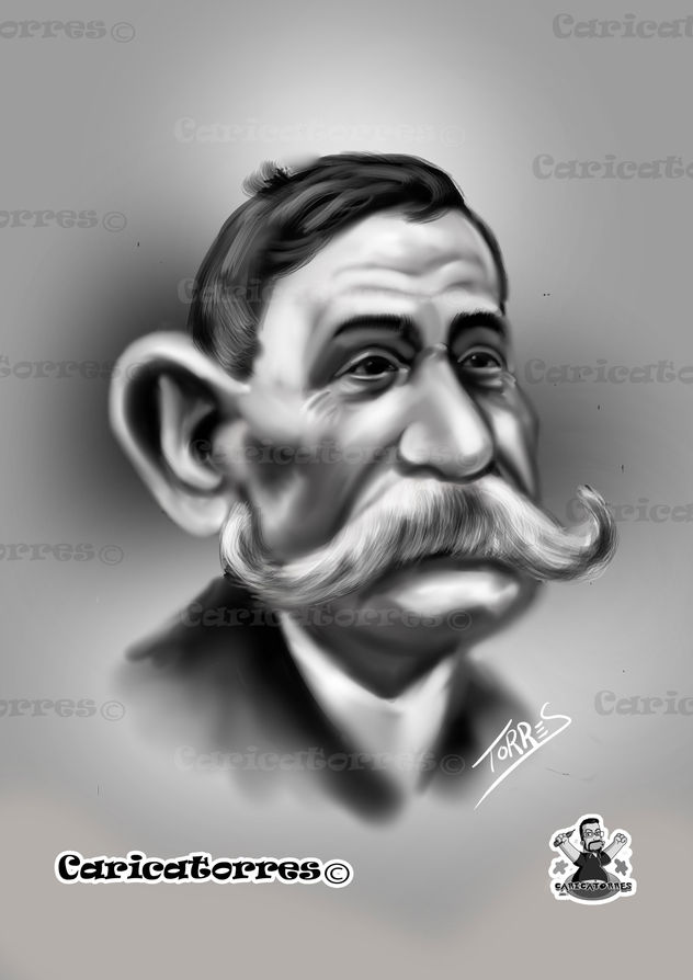 caricatura de BENITO PEREZ GALDOS