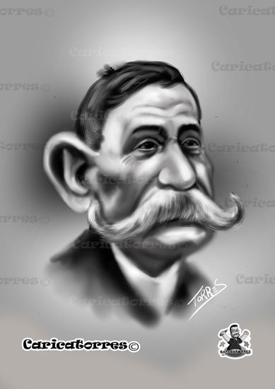 caricatura de BENITO PEREZ GALDOS 