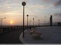"Puesta de sol en Figueira da foz, portugal"