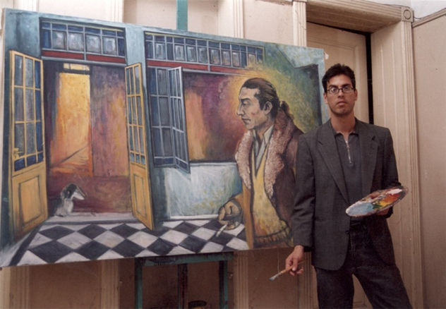 Fotografia pintando en una pension