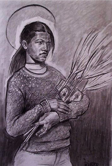 La virgen del trabajo Charcoal