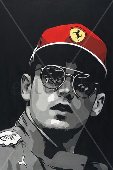 Charles Leclerc Acrílico Lienzo Retrato