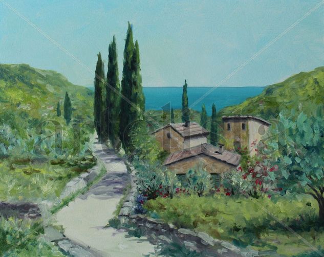 Vision of Provence 2 Oil Panel Landscaping