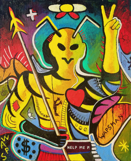 WASPMAN Oil Canvas Figure Painting