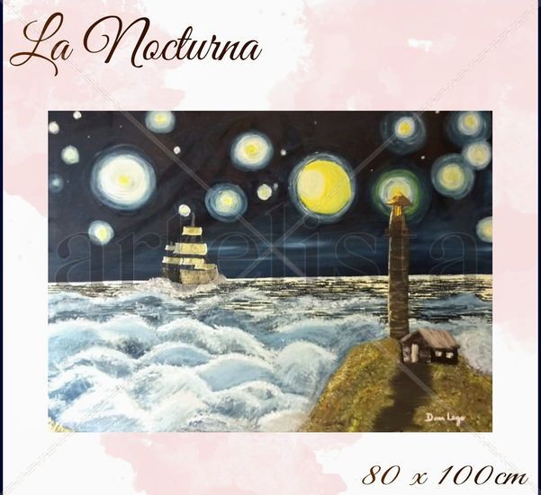 La nocturna Óleo Lienzo Marina