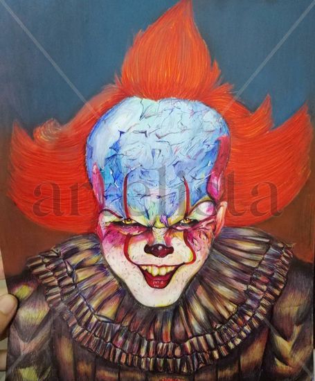 Clown Pennywise Técnica Mixta