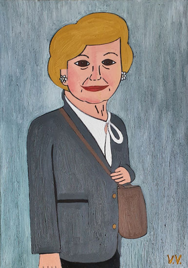 La tita Paqui Óleo Lienzo Retrato