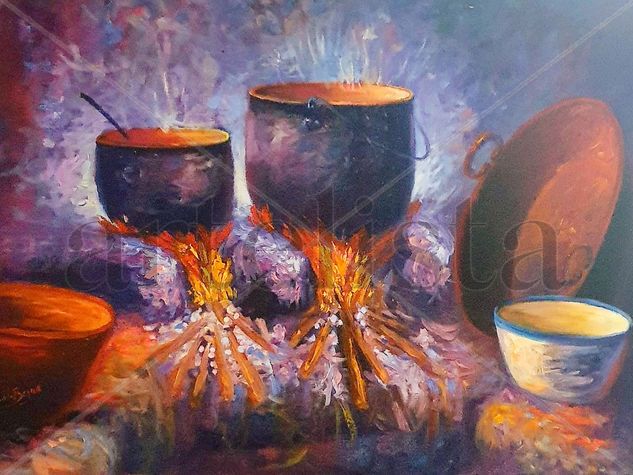 Cocina Nariñense Oil Canvas Still Life Paintings