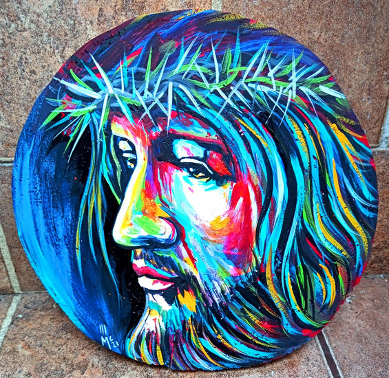 JESUS CRISTO, RODAJA  ARTISTICA. ARTE Acrylic Panel Portrait