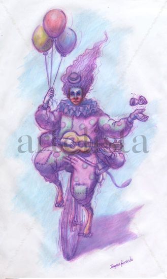 "Unicycle Clown" Lápiz